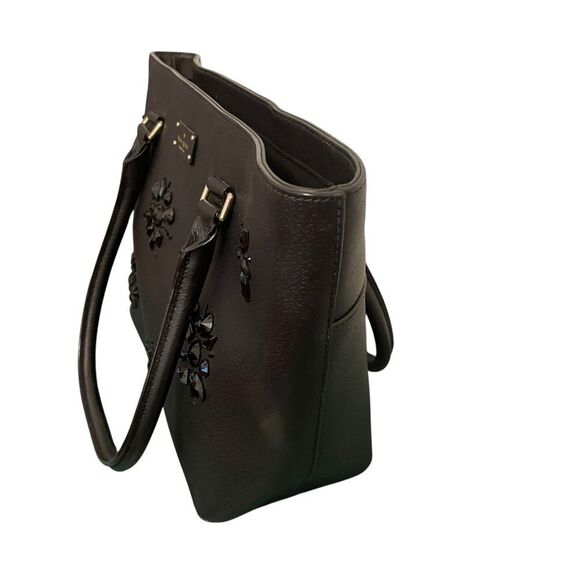 Kate Spade Grove Street Handbag Crystal Embellished Leather Black - Picture 4 of 7